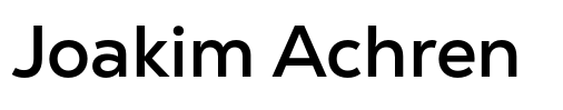 Joakim Achren Joakim Achren
